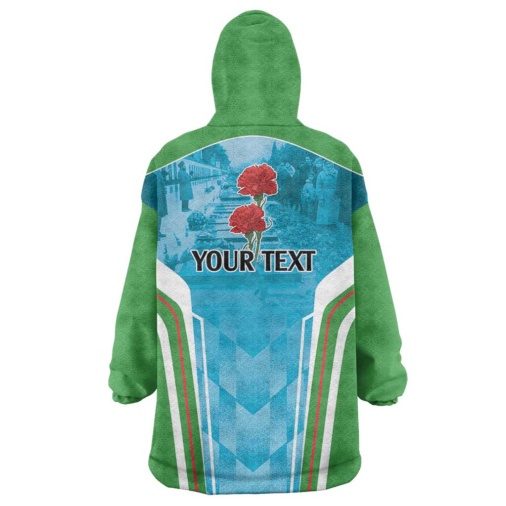 Personalized Azerbaijan Black January Wearable Blanket Hoodie 20 Yanvar 1990 - Wonder Print Shop