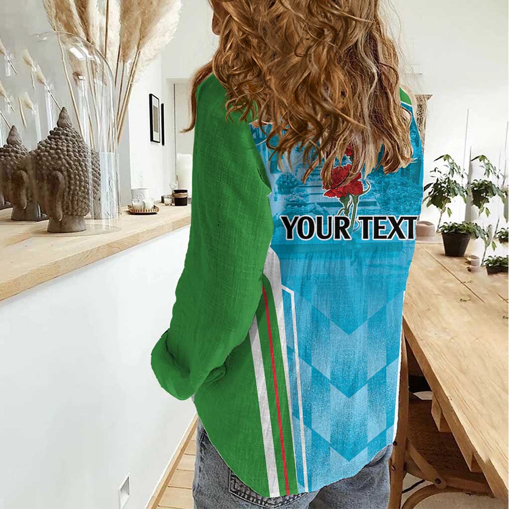 Personalized Azerbaijan Black January Women Casual Shirt 20 Yanvar 1990 - Wonder Print Shop