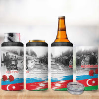 Azerbaijan Qara Yanvar 4 in 1 Can Cooler Tumbler with Flag Style LT9 - Wonder Print Shop