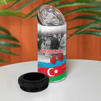 Azerbaijan Qara Yanvar 4 in 1 Can Cooler Tumbler with Flag Style LT9 - Wonder Print Shop