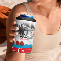 Azerbaijan Qara Yanvar 4 in 1 Can Cooler Tumbler with Flag Style LT9 - Wonder Print Shop