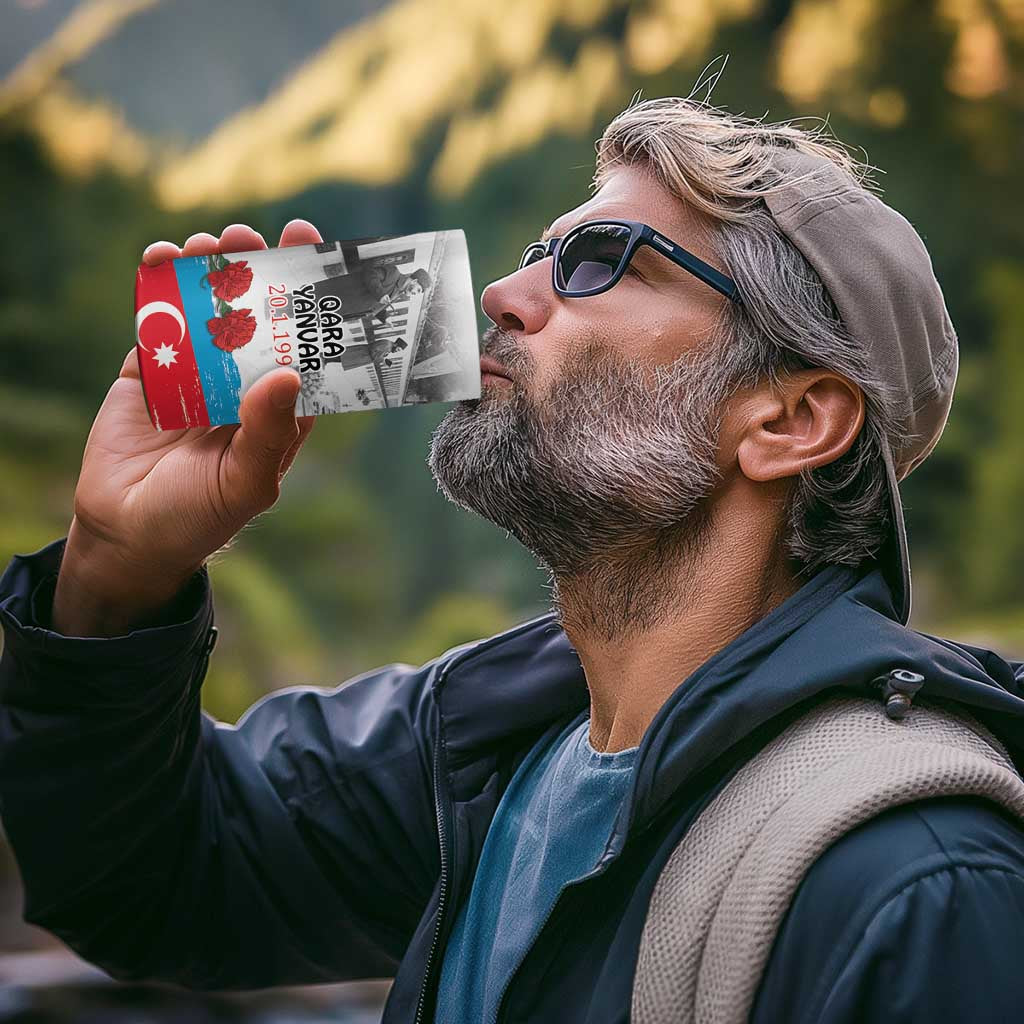 Azerbaijan Qara Yanvar 4 in 1 Can Cooler Tumbler with Flag Style LT9 - Wonder Print Shop