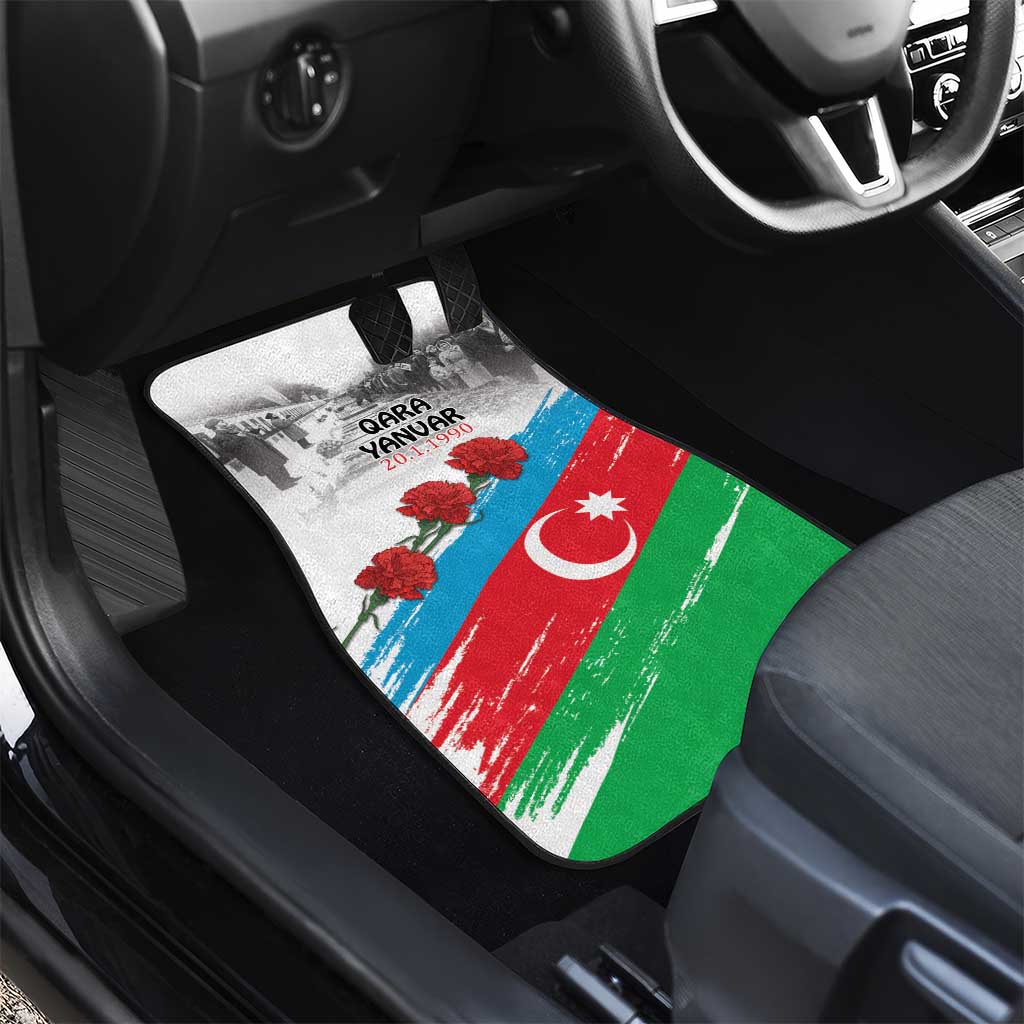 Azerbaijan Qara Yanvar Car Mats with Flag Style LT9 - Wonder Print Shop