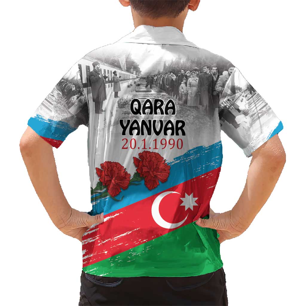 Azerbaijan Qara Yanvar Hawaiian Shirt with Flag Style - Wonder Print Shop