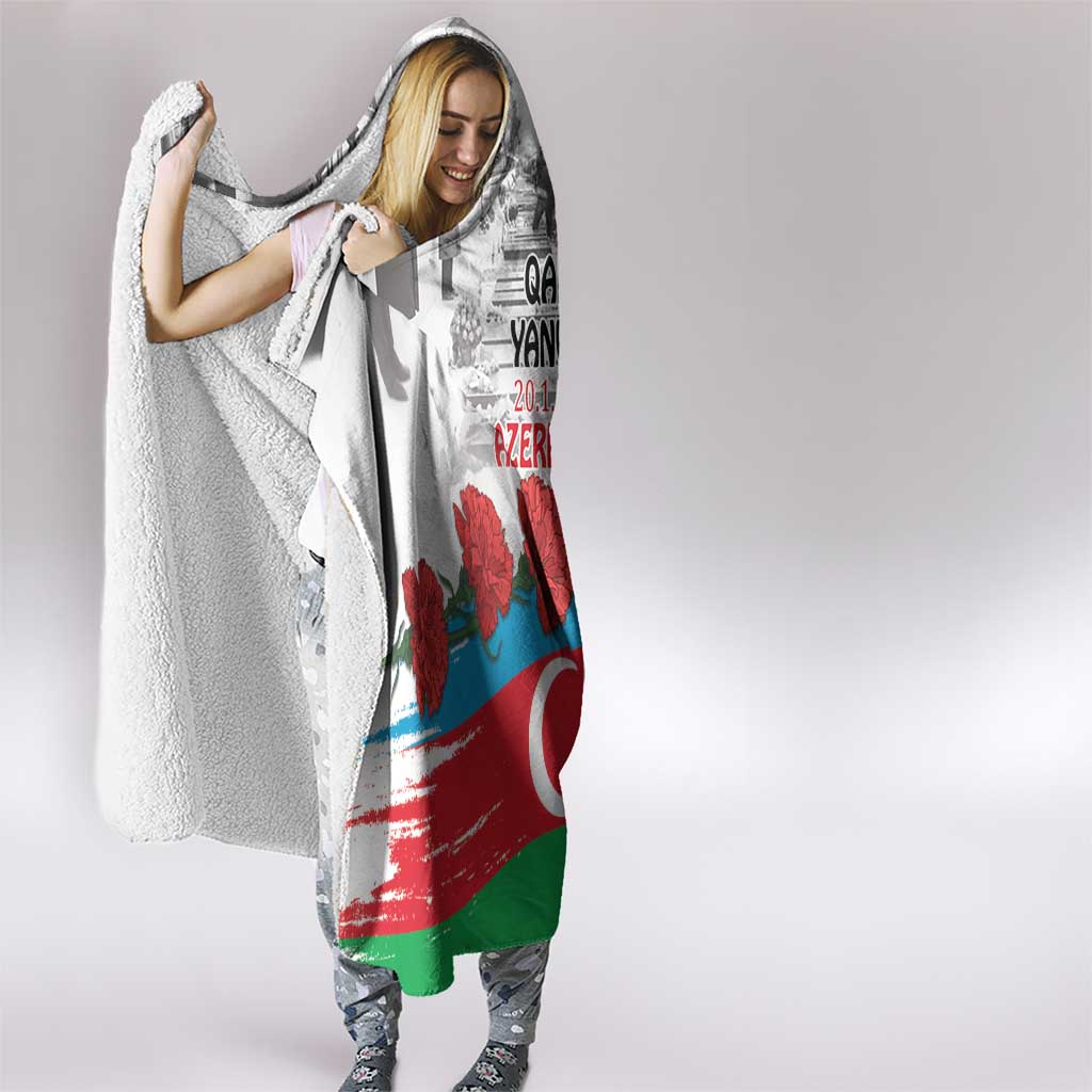 Azerbaijan Qara Yanvar Hooded Blanket with Flag Style