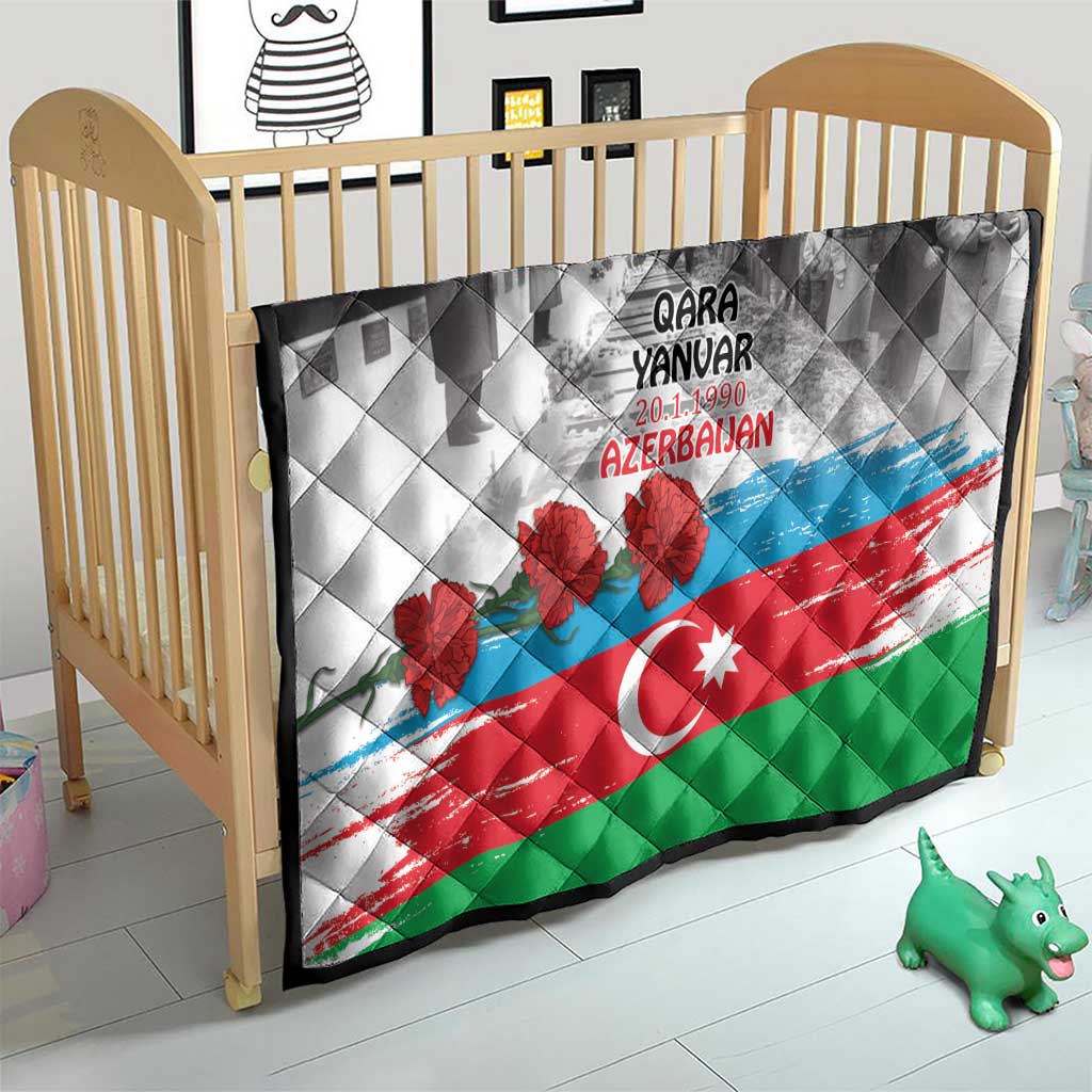 Azerbaijan Qara Yanvar Quilt with Flag Style - Wonder Print Shop