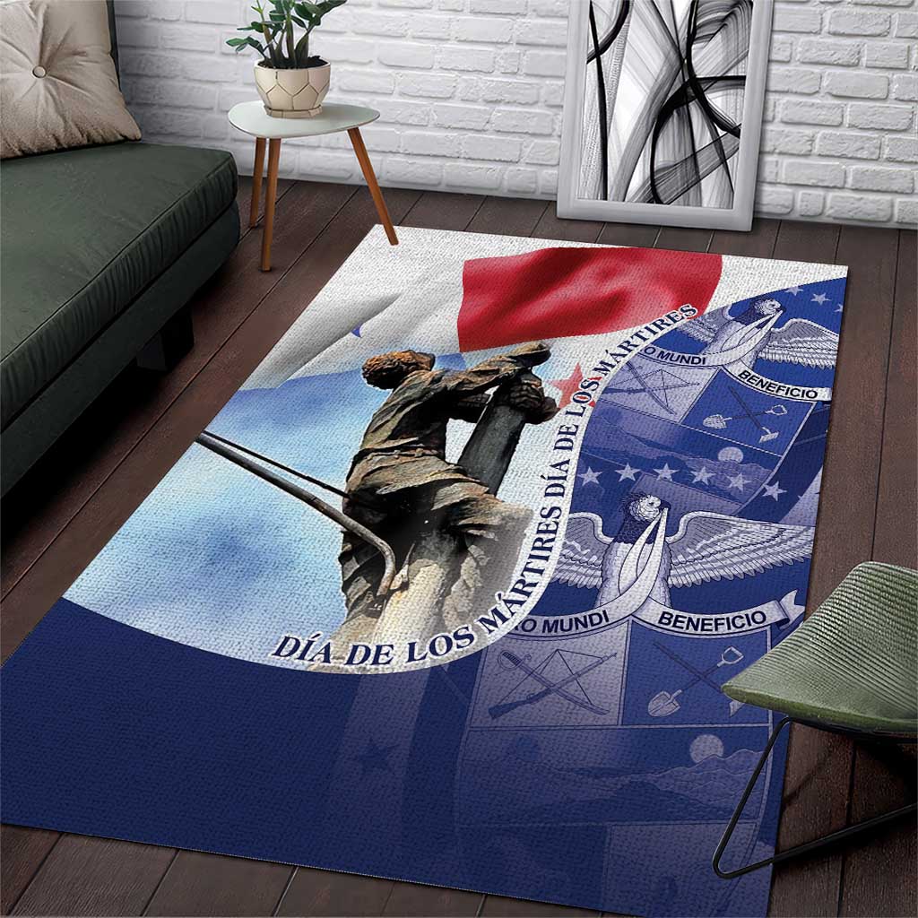 Panama Dia de los Martires Area Rug Panama Martyrs' Day Raises Flag LT9 - Wonder Print Shop