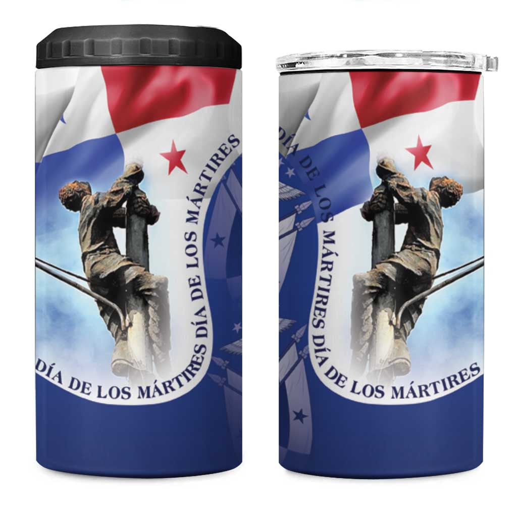 Panama Dia de los Martires 4 in 1 Can Cooler Tumbler Panama Martyrs' Day Raises Flag LT9 - Wonder Print Shop