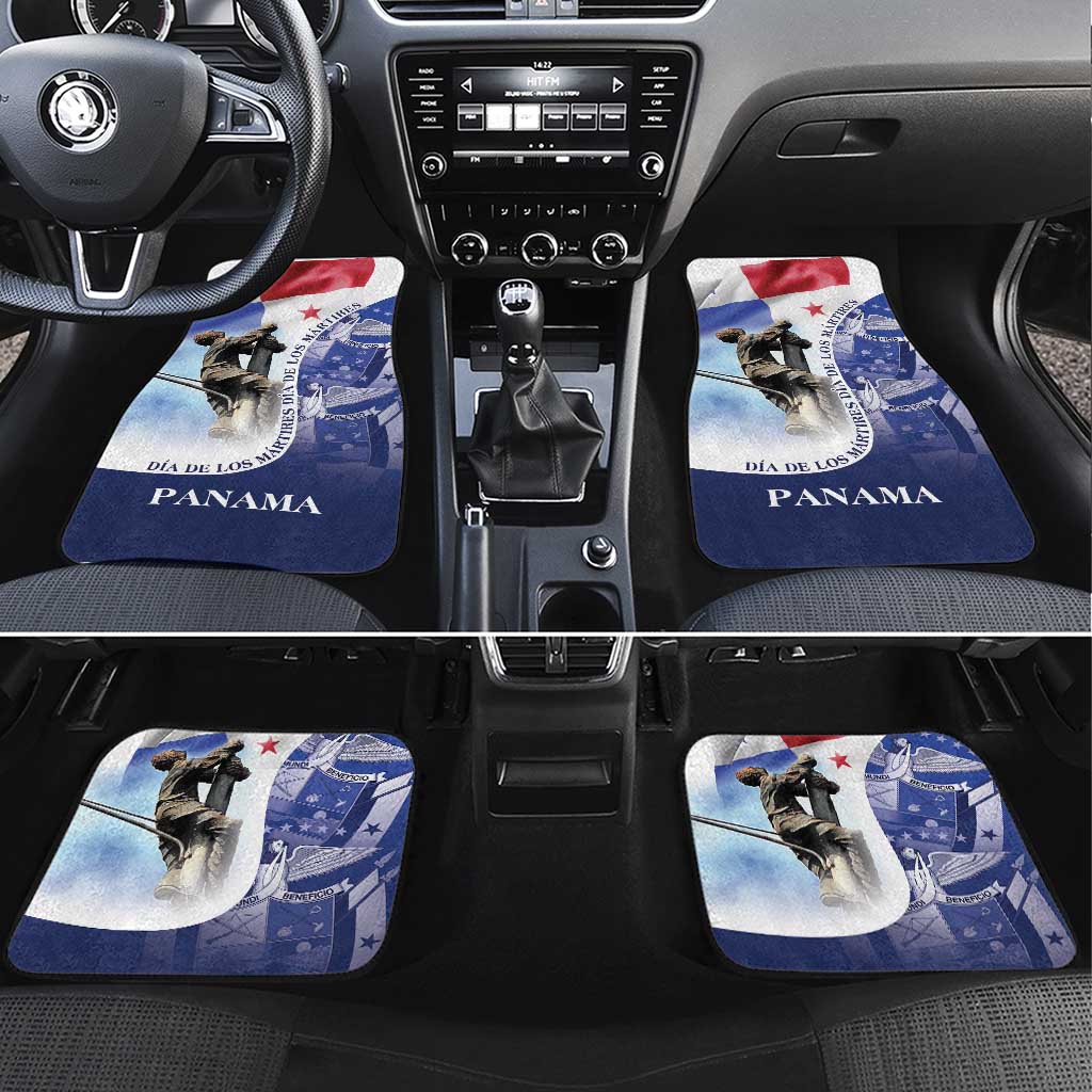 Panama Dia de los Martires Car Mats Panama Martyrs' Day Raises Flag LT9 - Wonder Print Shop