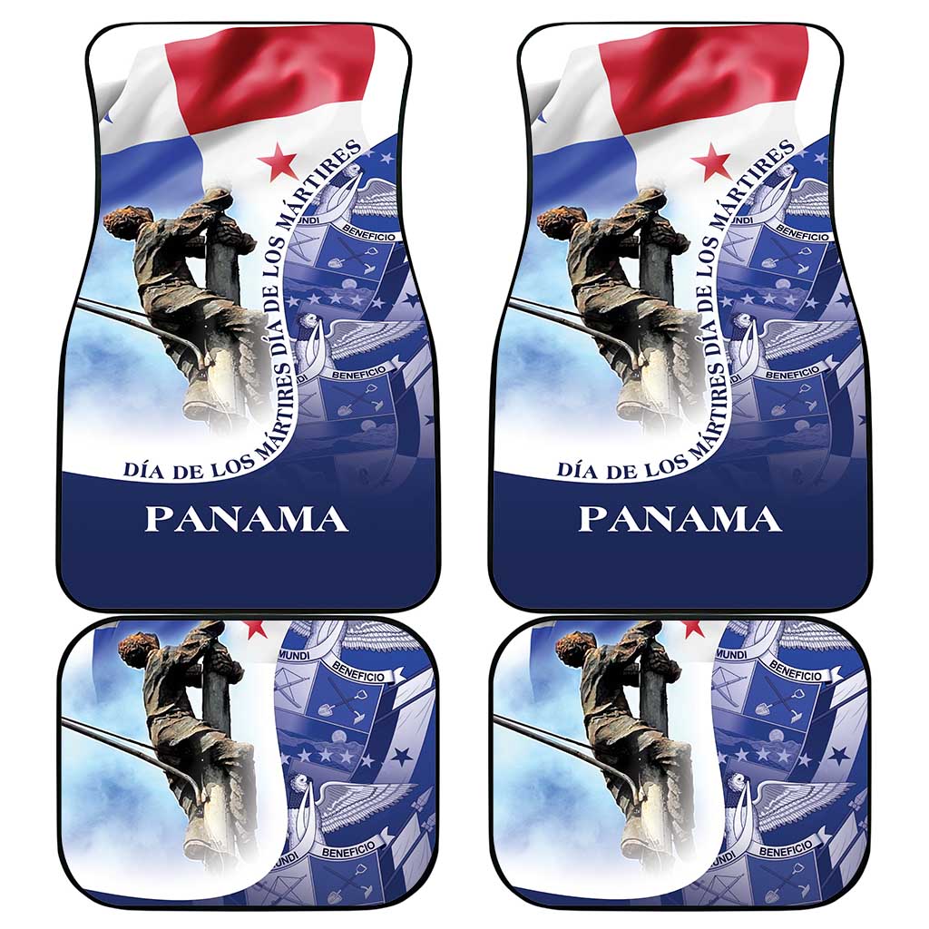 Panama Dia de los Martires Car Mats Panama Martyrs' Day Raises Flag LT9 - Wonder Print Shop