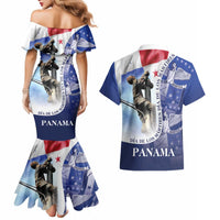 Panama Dia de los Martires Couples Matching Mermaid Dress and Hawaiian Shirt Panama Martyrs' Day Raises Flag LT9 - Wonder Print Shop