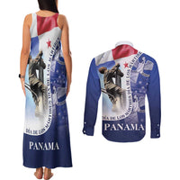 Panama Dia de los Martires Couples Matching Tank Maxi Dress and Long Sleeve Button Shirt Panama Martyrs' Day Raises Flag LT9 - Wonder Print Shop