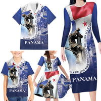 Panama Dia de los Martires Family Matching Long Sleeve Bodycon Dress and Hawaiian Shirt Panama Martyrs' Day Raises Flag LT9 - Wonder Print Shop