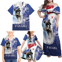 Panama Dia de los Martires Family Matching Off Shoulder Maxi Dress and Hawaiian Shirt Panama Martyrs' Day Raises Flag LT9 - Wonder Print Shop