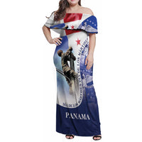 Panama Dia de los Martires Family Matching Off Shoulder Maxi Dress and Hawaiian Shirt Panama Martyrs' Day Raises Flag LT9 - Wonder Print Shop
