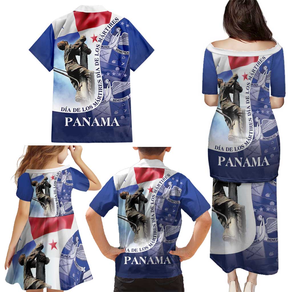 Panama Dia de los Martires Family Matching Puletasi and Hawaiian Shirt Panama Martyrs' Day Raises Flag - Wonder Print Shop