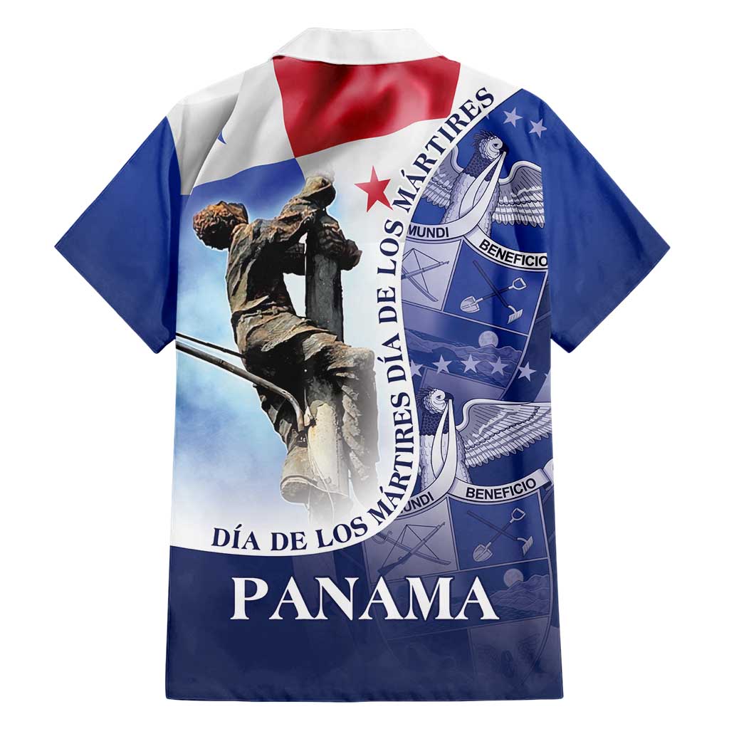 Panama Dia de los Martires Family Matching Short Sleeve Bodycon Dress and Hawaiian Shirt Panama Martyrs' Day Raises Flag - Wonder Print Shop