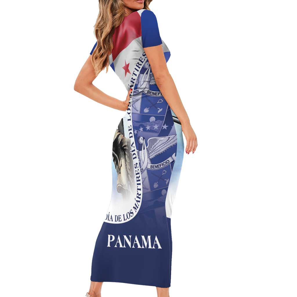 Panama Dia de los Martires Family Matching Short Sleeve Bodycon Dress and Hawaiian Shirt Panama Martyrs' Day Raises Flag - Wonder Print Shop