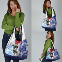 Panama Dia de los Martires Grocery Bag Panama Martyrs' Day Raises Flag