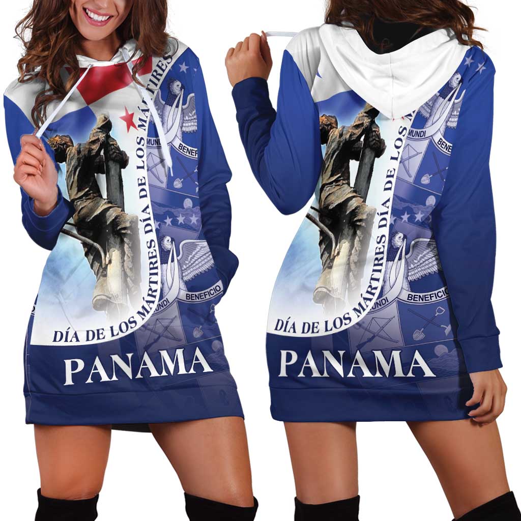 Panama Dia de los Martires Hoodie Dress Panama Martyrs' Day Raises Flag - Wonder Print Shop
