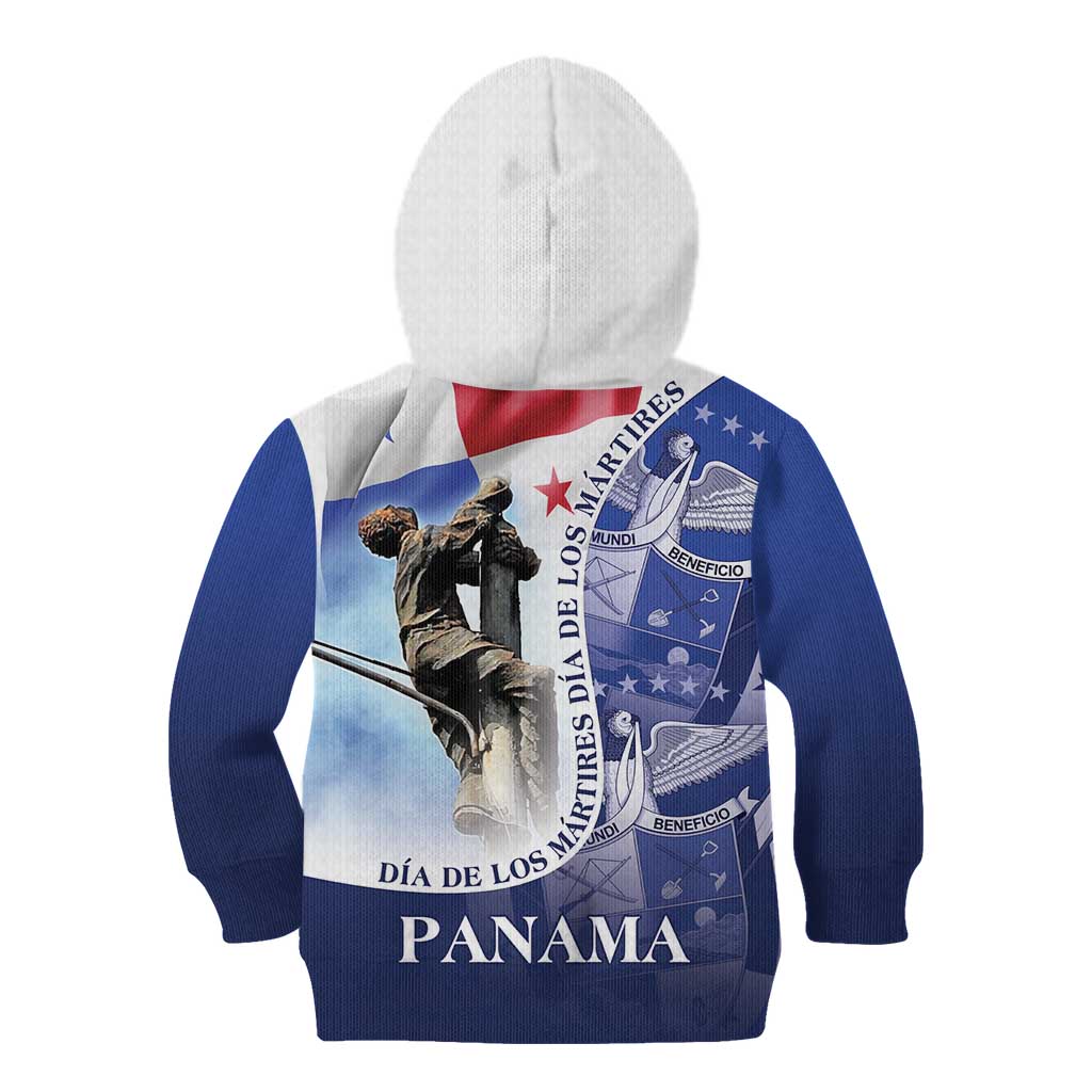 Panama Dia de los Martires Kid Hoodie Panama Martyrs' Day Raises Flag - Wonder Print Shop