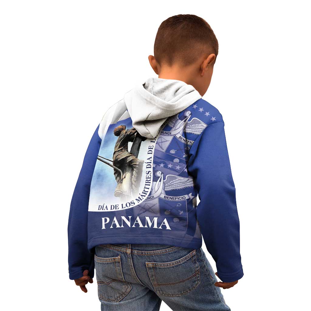 Panama Dia de los Martires Kid Hoodie Panama Martyrs' Day Raises Flag - Wonder Print Shop