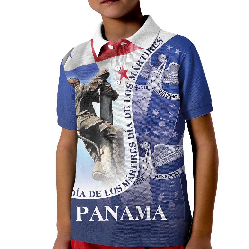 Panama Dia de los Martires Kid Polo Shirt Panama Martyrs' Day Raises Flag - Wonder Print Shop