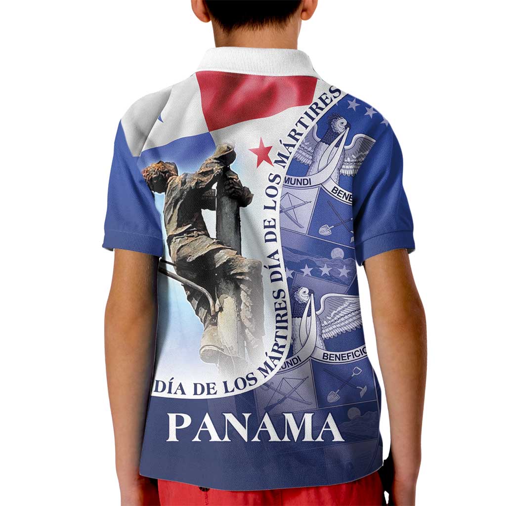 Panama Dia de los Martires Kid Polo Shirt Panama Martyrs' Day Raises Flag - Wonder Print Shop