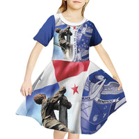 Panama Dia de los Martires Kid Short Sleeve Dress Panama Martyrs' Day Raises Flag - Wonder Print Shop