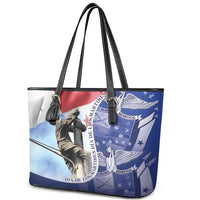 Panama Dia de los Martires Leather Tote Bag Panama Martyrs' Day Raises Flag - Wonder Print Shop