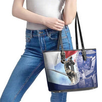 Panama Dia de los Martires Leather Tote Bag Panama Martyrs' Day Raises Flag - Wonder Print Shop