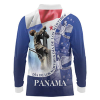 Panama Dia de los Martires Long Sleeve Polo Shirt Panama Martyrs' Day Raises Flag - Wonder Print Shop