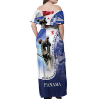 Panama Dia de los Martires Off Shoulder Maxi Dress Panama Martyrs' Day Raises Flag - Wonder Print Shop