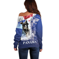Panama Dia de los Martires Off Shoulder Sweater Panama Martyrs' Day Raises Flag - Wonder Print Shop