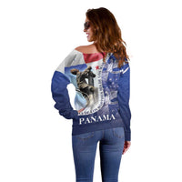 Panama Dia de los Martires Off Shoulder Sweater Panama Martyrs' Day Raises Flag - Wonder Print Shop