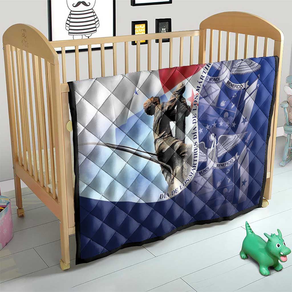 Panama Dia de los Martires Quilt Panama Martyrs' Day Raises Flag - Wonder Print Shop