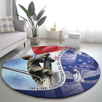 Panama Dia de los Martires Round Carpet Panama Martyrs' Day Raises Flag