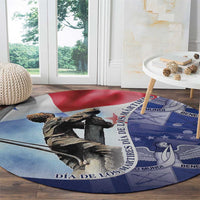 Panama Dia de los Martires Round Carpet Panama Martyrs' Day Raises Flag