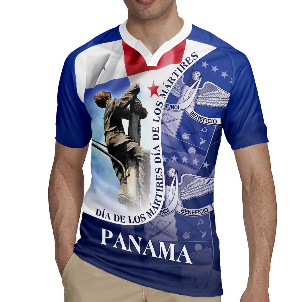 Panama Dia de los Martires Rugby Jersey Panama Martyrs' Day Raises Flag - Wonder Print Shop