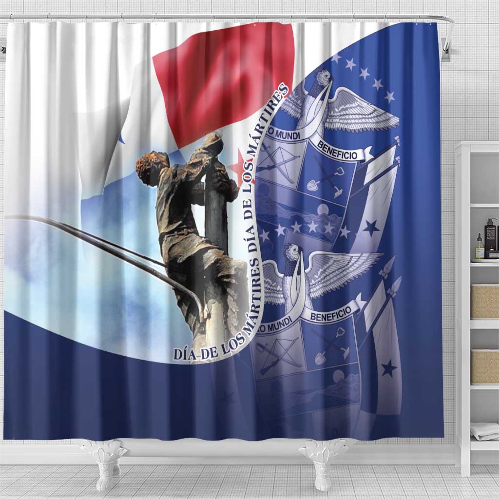 Panama Dia de los Martires Shower Curtain Panama Martyrs' Day Raises Flag