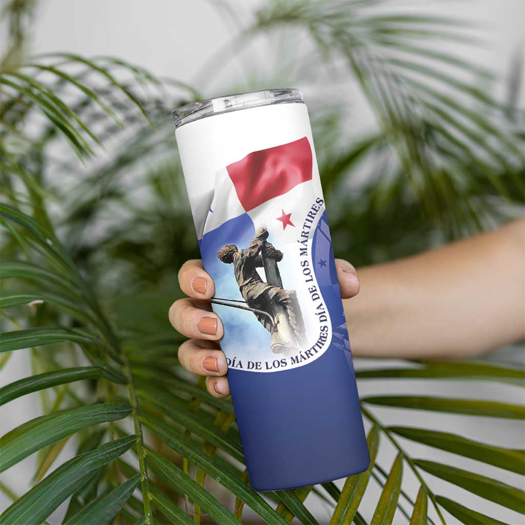 Panama Dia de los Martires Skinny Tumbler Panama Martyrs' Day Raises Flag - Wonder Print Shop