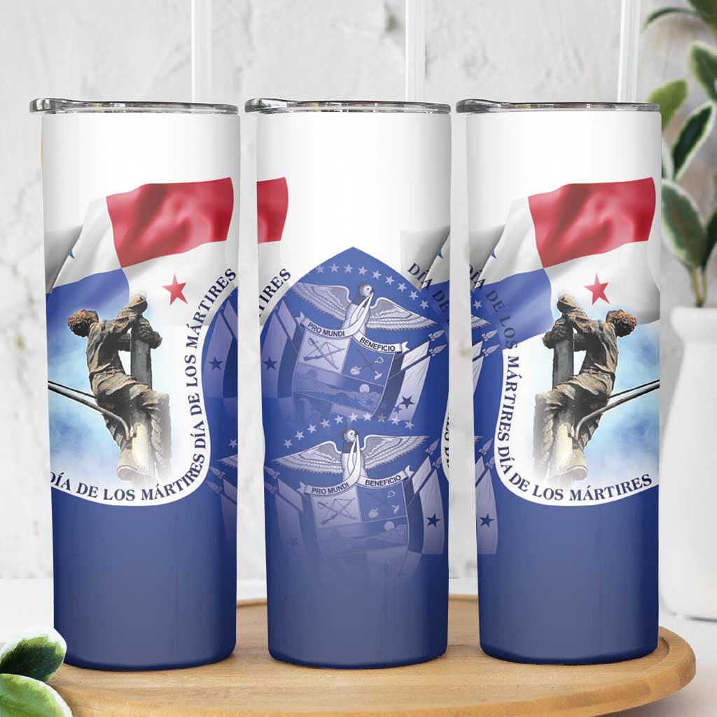 Panama Dia de los Martires Skinny Tumbler Panama Martyrs' Day Raises Flag - Wonder Print Shop