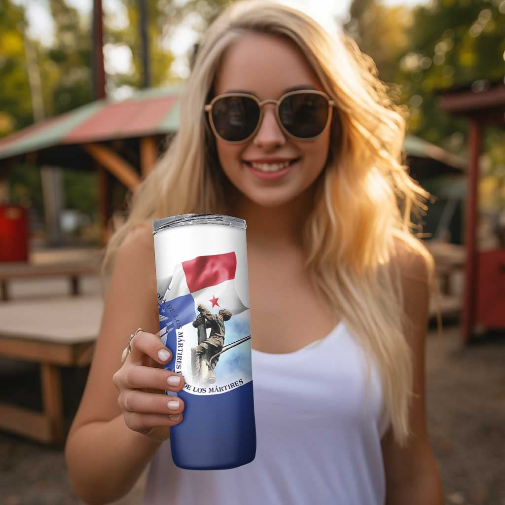 Panama Dia de los Martires Skinny Tumbler Panama Martyrs' Day Raises Flag - Wonder Print Shop