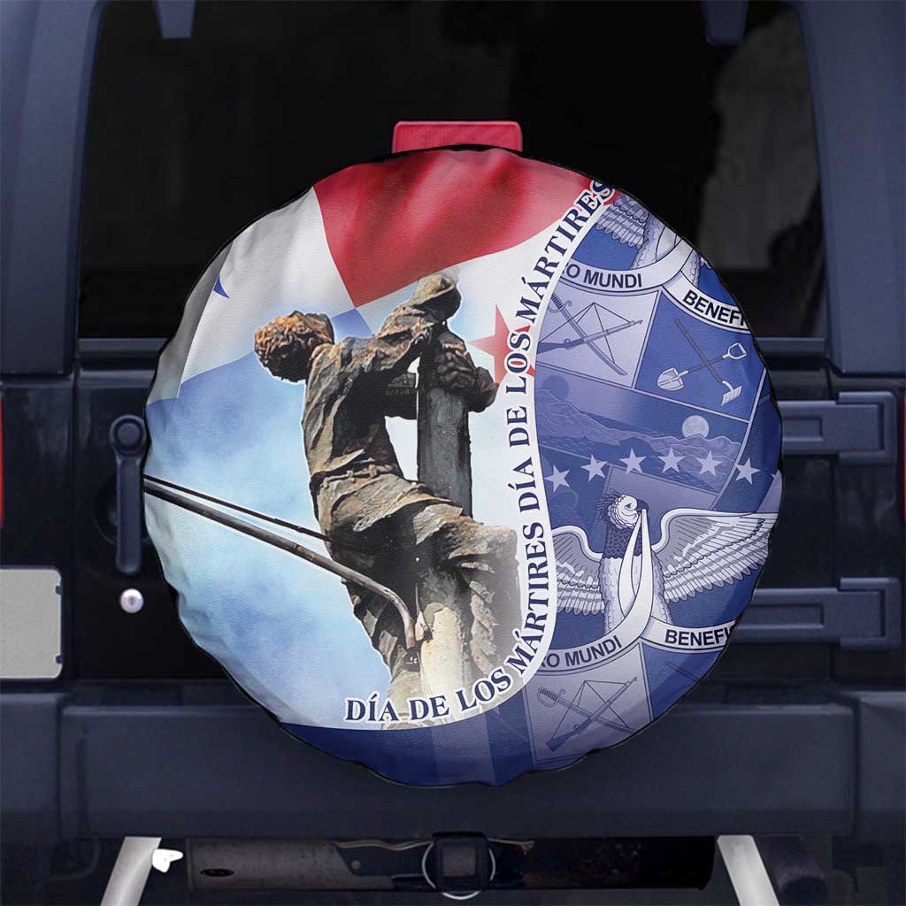 Panama Dia de los Martires Spare Tire Cover Panama Martyrs' Day Raises Flag - Wonder Print Shop