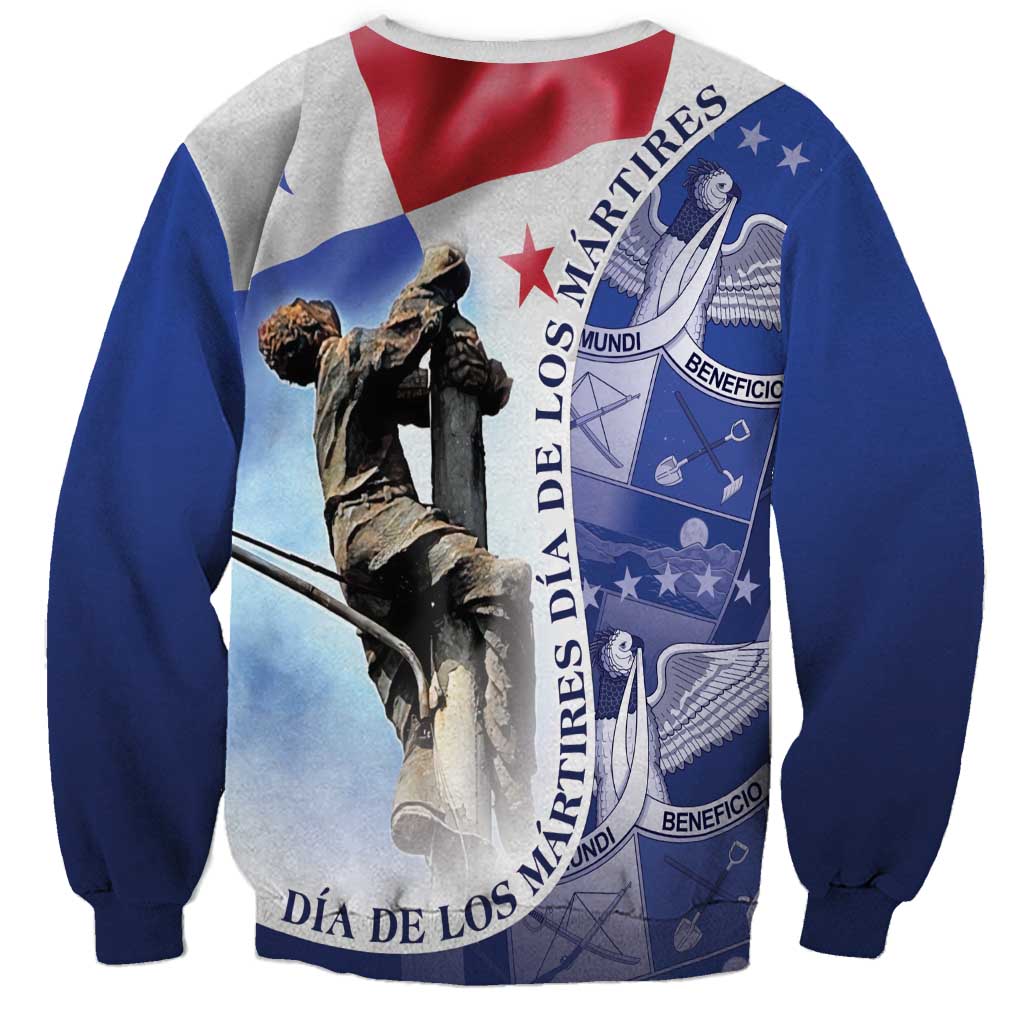 Panama Dia de los Martires Sweatshirt Panama Martyrs' Day Raises Flag - Wonder Print Shop
