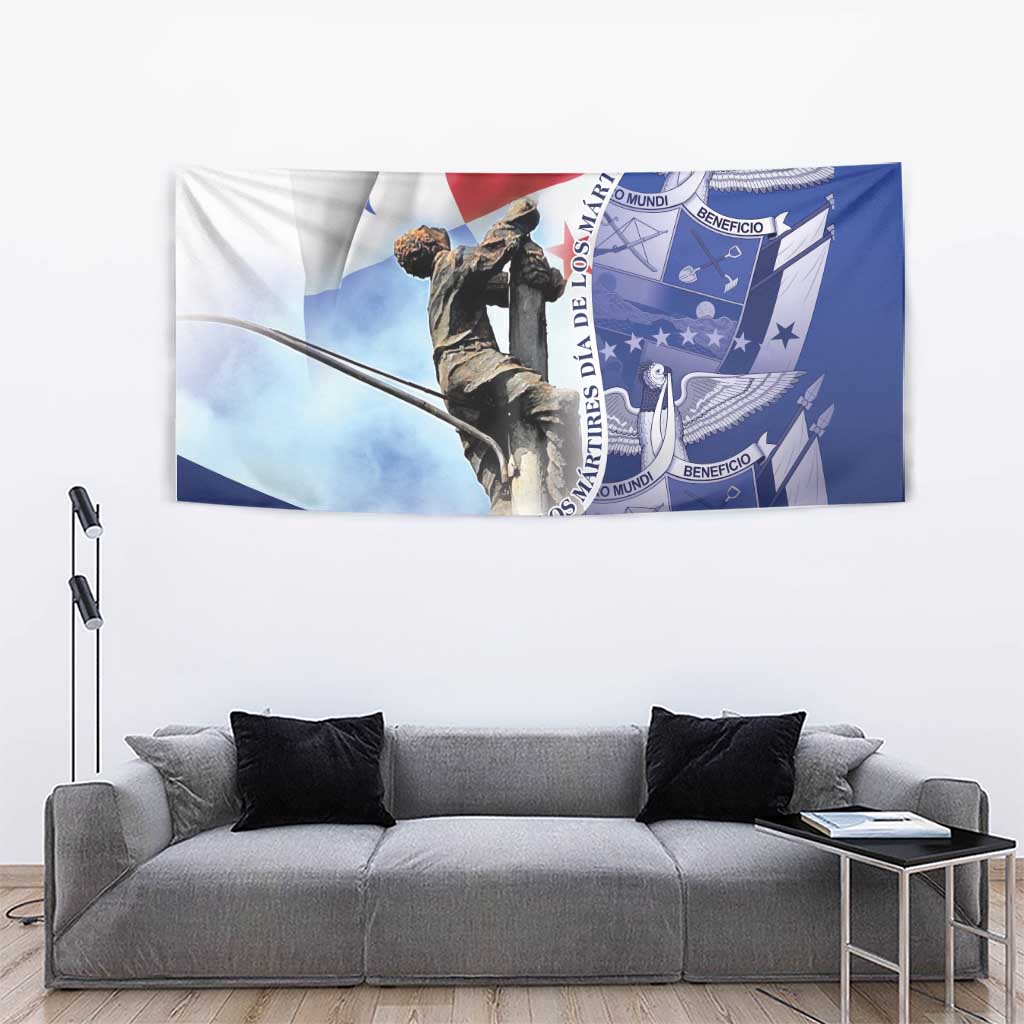 Panama Dia de los Martires Tapestry Panama Martyrs' Day Raises Flag - Wonder Print Shop