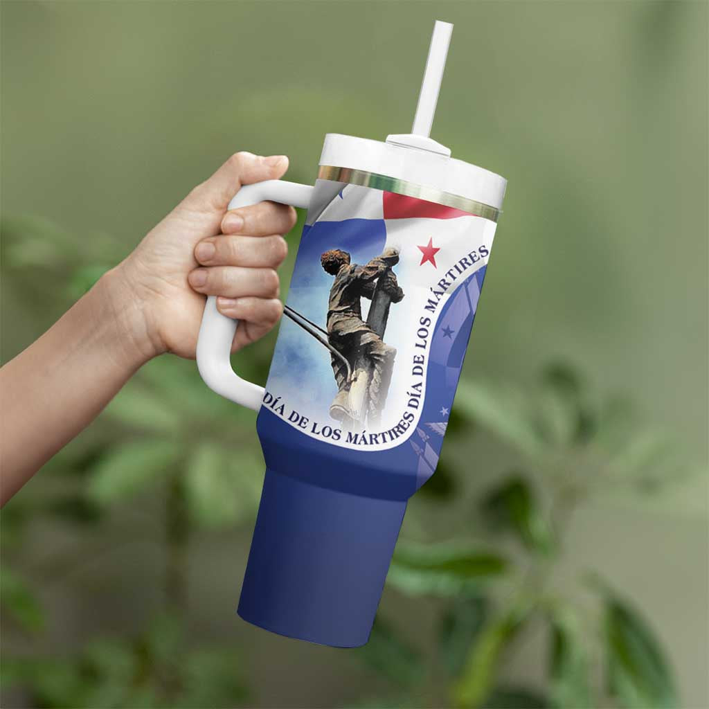 Panama Dia de los Martires Tumbler With Handle Panama Martyrs' Day Raises Flag - Wonder Print Shop