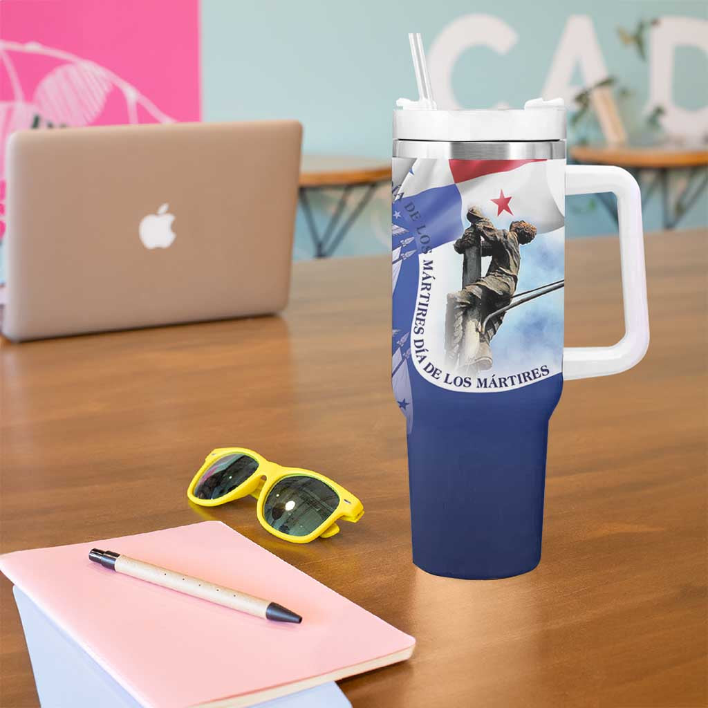 Panama Dia de los Martires Tumbler With Handle Panama Martyrs' Day Raises Flag - Wonder Print Shop