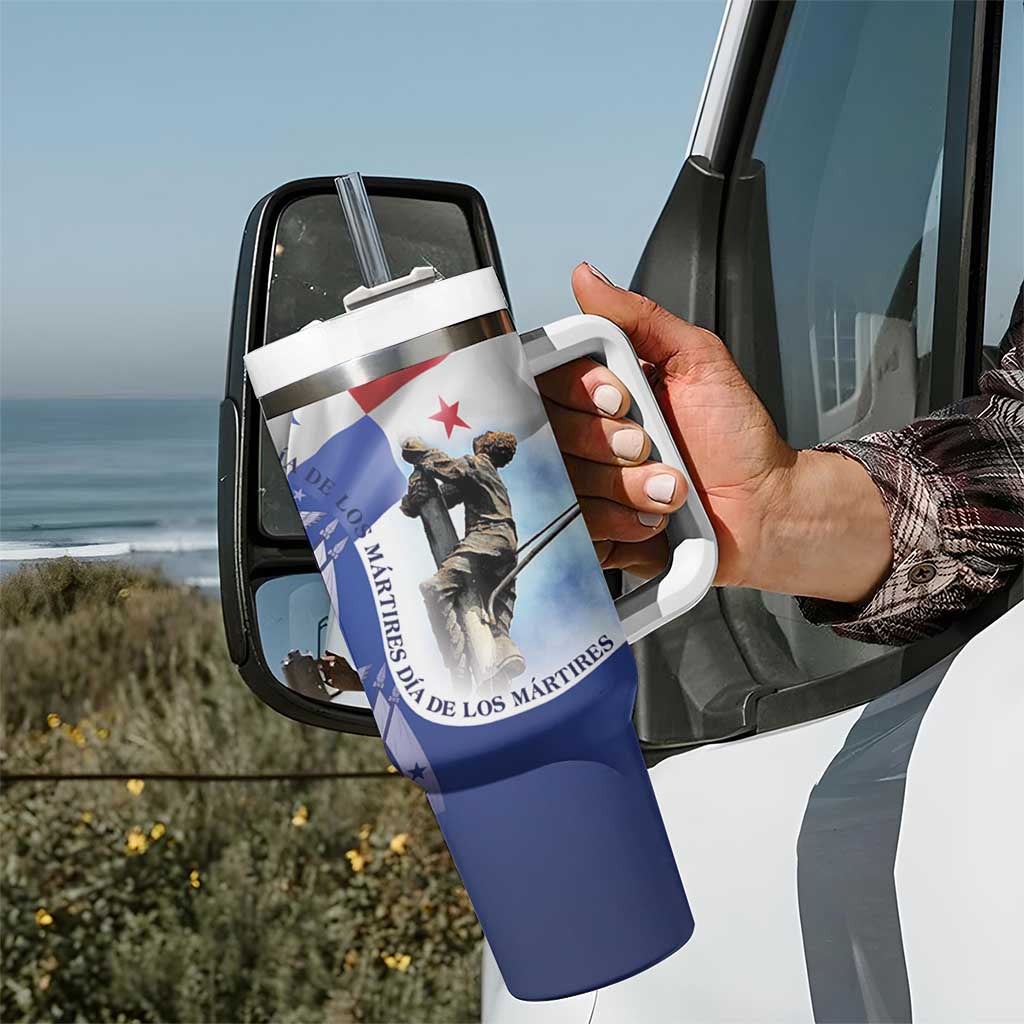 Panama Dia de los Martires Tumbler With Handle Panama Martyrs' Day Raises Flag - Wonder Print Shop