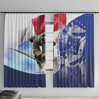 Panama Dia de los Martires Window Curtain Panama Martyrs' Day Raises Flag - Wonder Print Shop